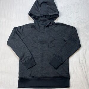 Under Armour ColdGear Hoodie Pullover Boys Youth XS Losse Fit High Neck‎ Fleece